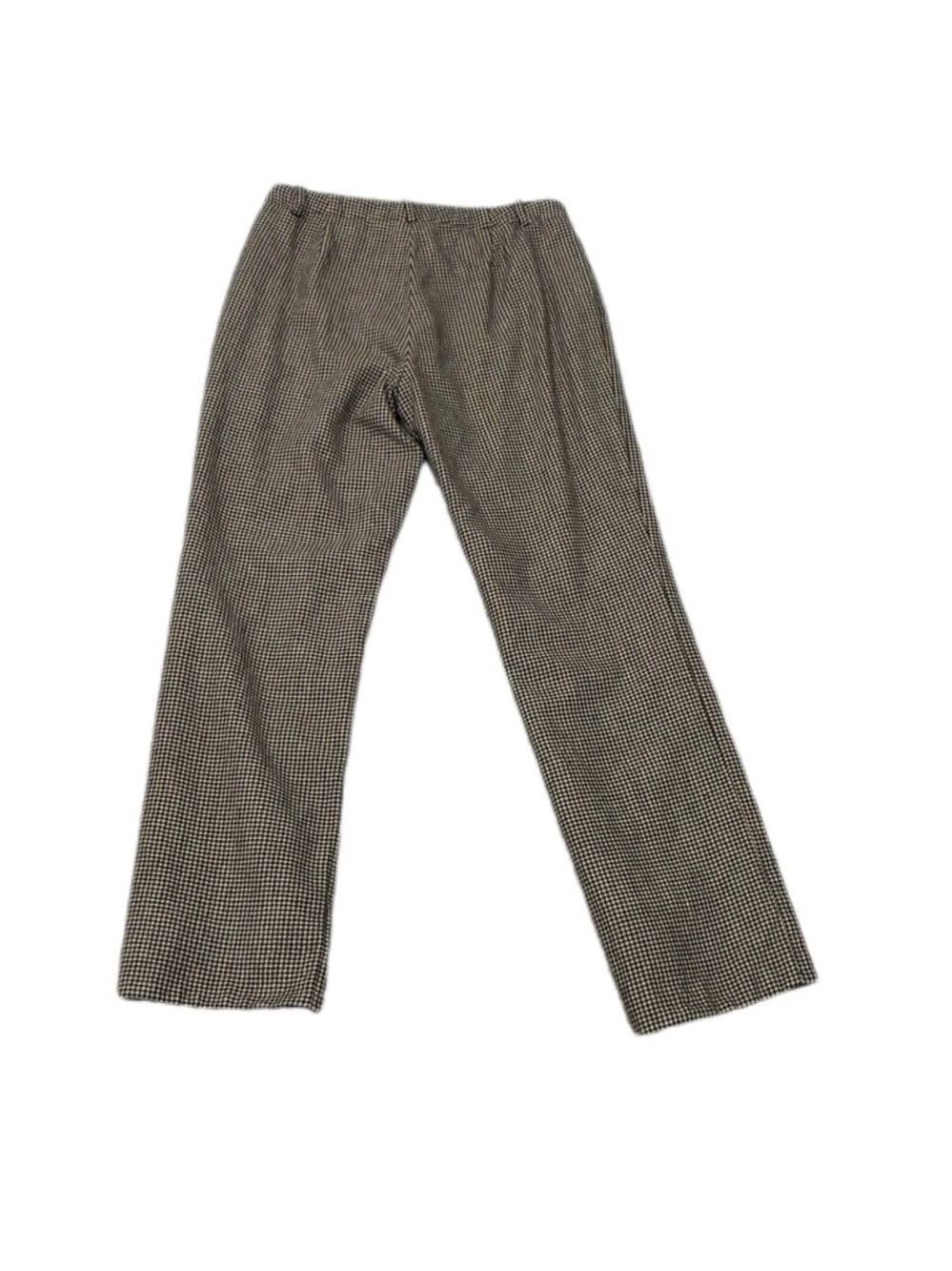 Ralph Lauren Purple Label Black & White Houndstooth Cropped Trousers